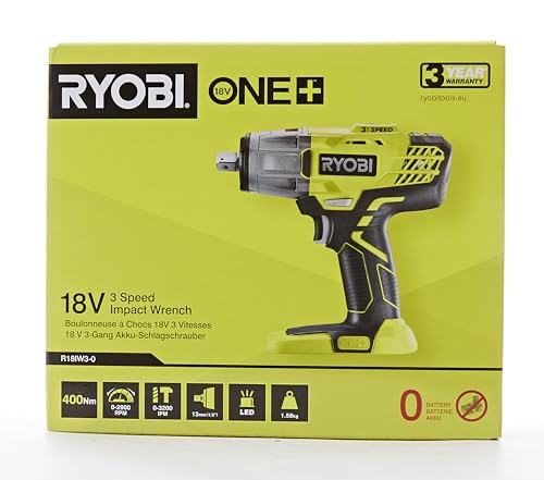 RYOBI R18IW3-0 18V ONE+ Cordless 3-Speed Impact Wrench (Body Only)