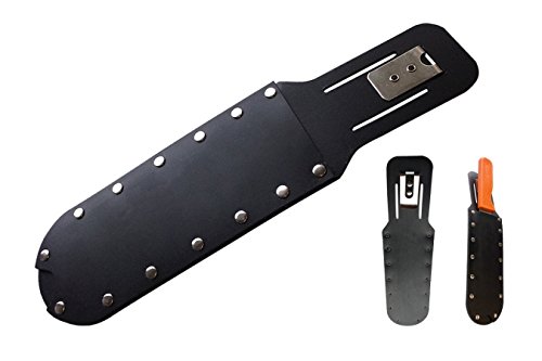 Zenport AG4026-12PK Non-Absorbent Black Plastic Knife Sheath Stainless Steel Belt Clip, Box of 12