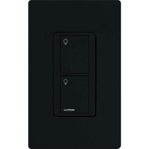 Lutron Caseta Smart Lighting Original Switch for Light Bulbs and Fans, Works w/ Alexa, Apple HomeKit, Google Home (Hub Required), 6A Single-Pole/3-Way, Neutral Required, PD-6ANS-BL, Black