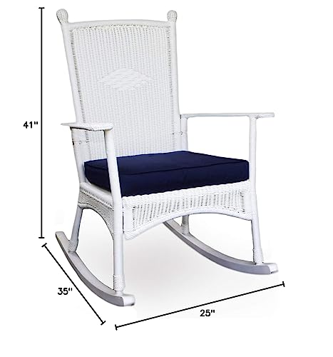 Tortuga Outdoor Portside Classic Rocking Chair, White Coastal