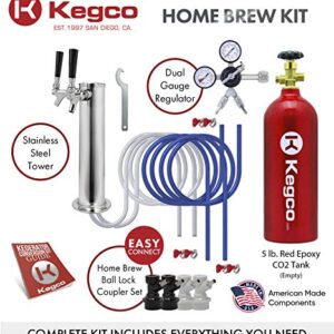 Kegco HBK209S-2 Keg Dispenser, stainless steel,2 Faucet without Kegs