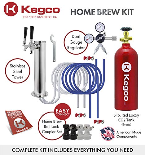 Kegco HBK209S-2 Keg Dispenser, stainless steel,2 Faucet without Kegs