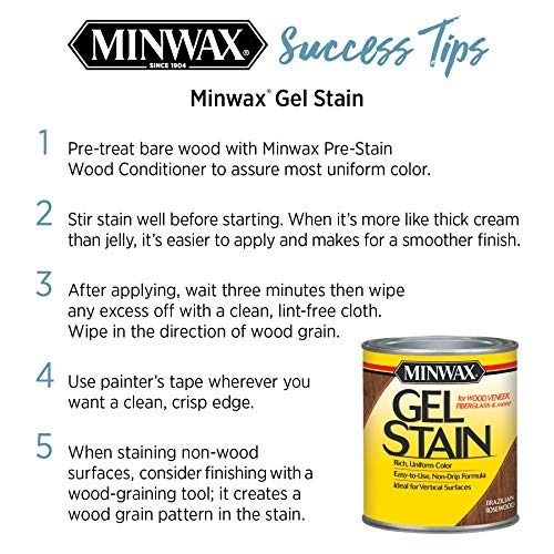 Minwax Gel Stain for Interior Wood Surfaces, Quart, Coffee