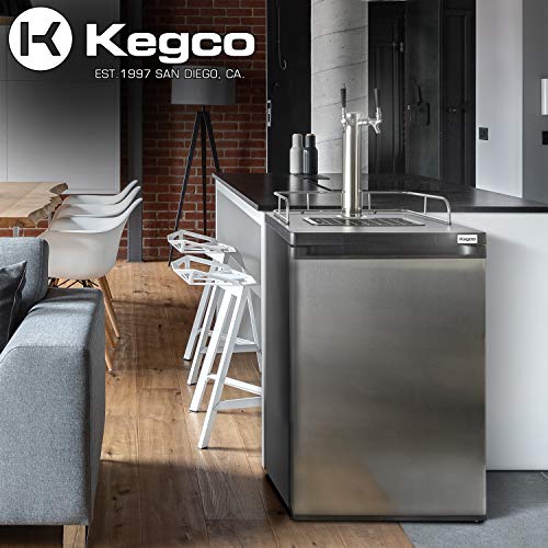 Kegco HBK209S-2 Keg Dispenser, stainless steel,2 Faucet without Kegs