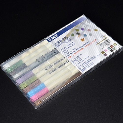 10pcs/lot Album Photo STA Metallic Multi Color Pens Markers DIY Arts & Crafts 10 Color Gel Pens