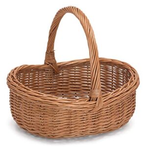 Prestige Wicker Willow Basket with Handle, Natural, 43x36x35 cm