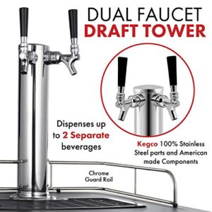 Kegco HBK209S-2 Keg Dispenser, stainless steel,2 Faucet without Kegs