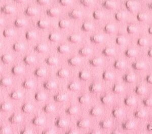 minky dimple dot blanket fabric 60" wide sold by the yard (light pink)