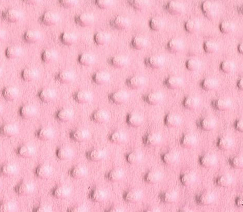 Minky Dimple Dot Blanket Fabric 60" Wide Sold by The Yard (Light Pink)