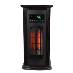 LifeSmart Electric Tower Heater, Portable Infrared Quartz Space Heater with 2 Remote Controls, 1500W