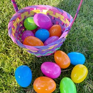 GiftExpress Plastic Bright Easter Egg Assortment 50 Pcs Perfect for Easter Egg Hunt/Surprise Egg/Easter Hunt