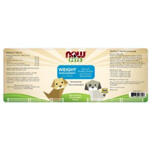 NOW Pet Health, Pet Glucose Metabolic Support, Formulated for Dogs, NASC Certified, 90 Chewable Tablets