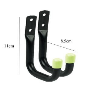 2 x 8cm Storage Hooks Wall Mounted, Tidy Tools Ladder Garage Garden Shed Bikes