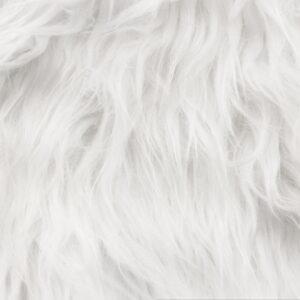 Faux Fur Fabric Long Pile Gorilla White / 60" Wide/Sold by The Yard