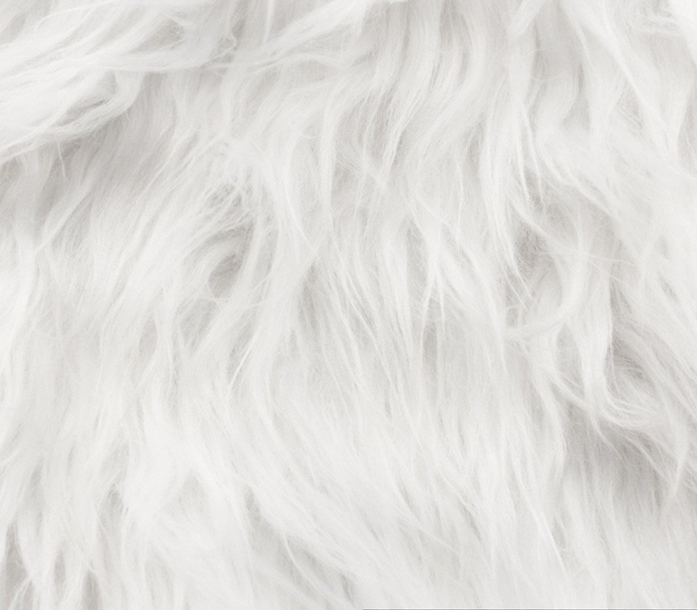 Faux Fur Fabric Long Pile Gorilla White / 60" Wide/Sold by The Yard