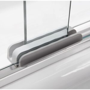 KOHLER sliding bath door, 62"H x 56-5/8 – 59-5/8"W, with 5/16" thick Crystal Clear glass