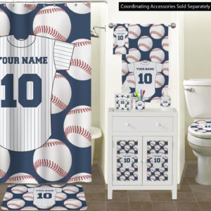 RNK Shops Personalized Baseball Jersey Waste Basket - Single Sided (White)