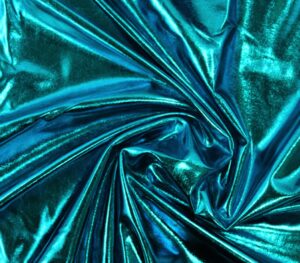 spandex fabric metallic turquoise / 60" wide/sold by the yard