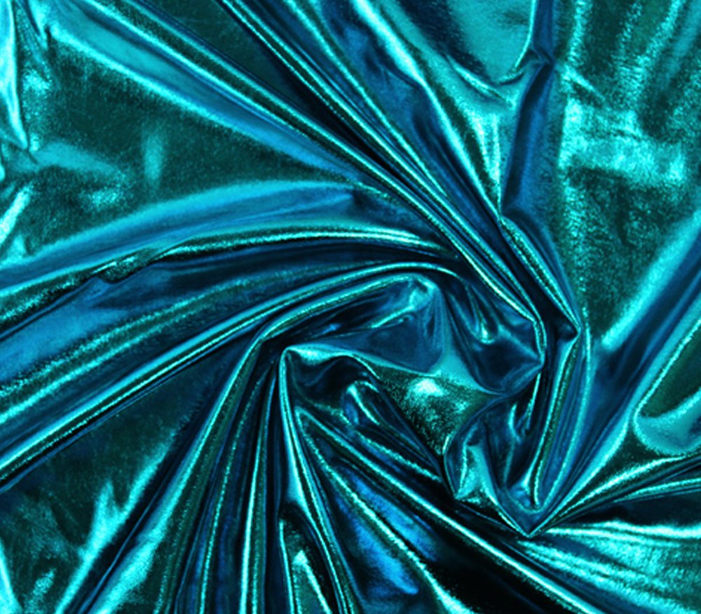 Spandex Fabric Metallic Turquoise / 60" Wide/Sold by The Yard