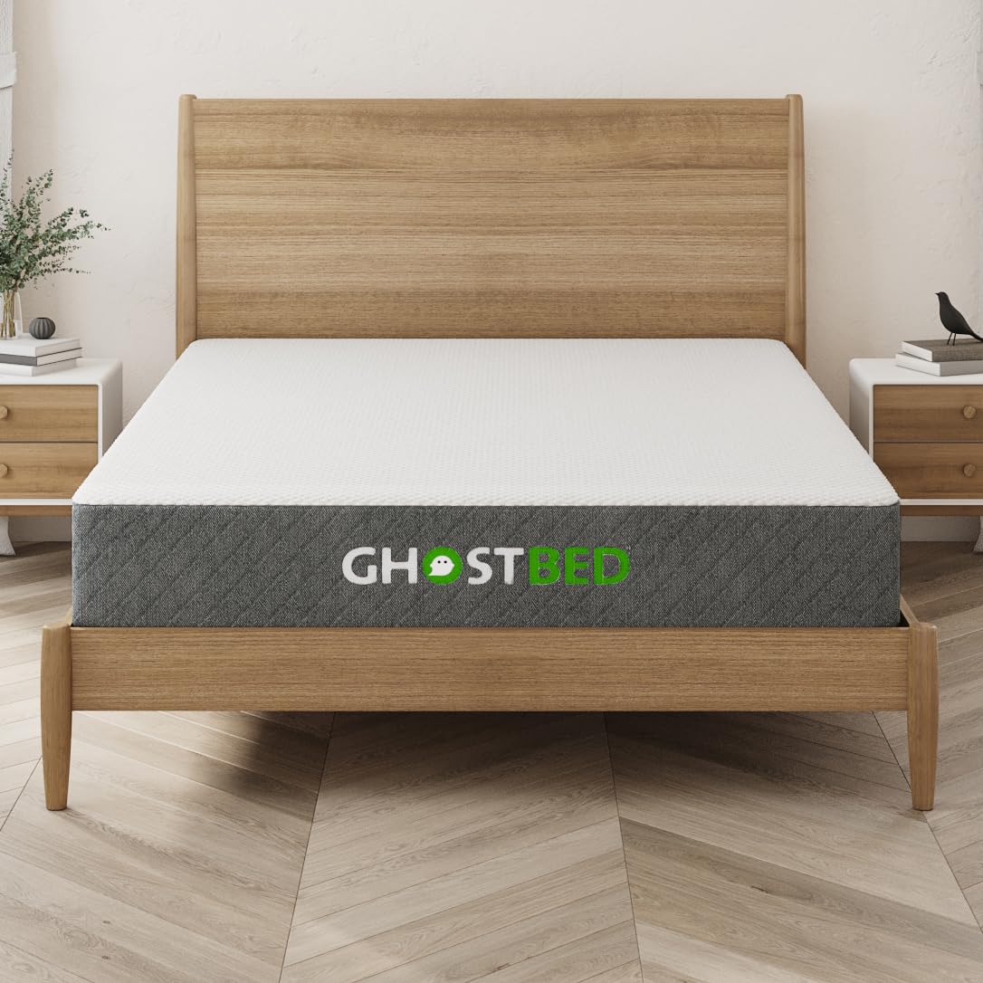 GhostBed Classic 11 Inch Cool Gel Memory Foam & Latex Mattress - Medium-Firm Feel, Made in The USA, California King