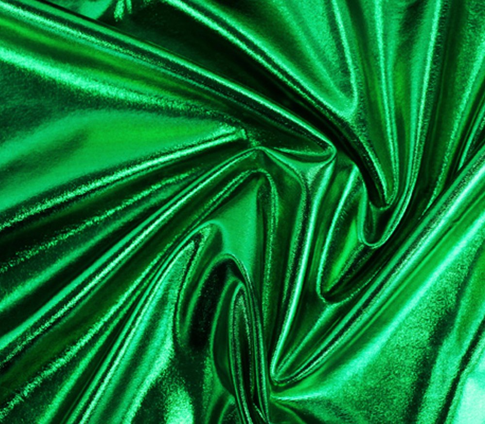 Spandex Fabric Metallic Emerald Green / 60" Wide/Sold by The Yard