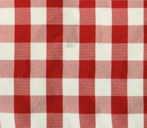 poly poplin checkered apparel upholstery fabric 58" wide sold by the yard (red)