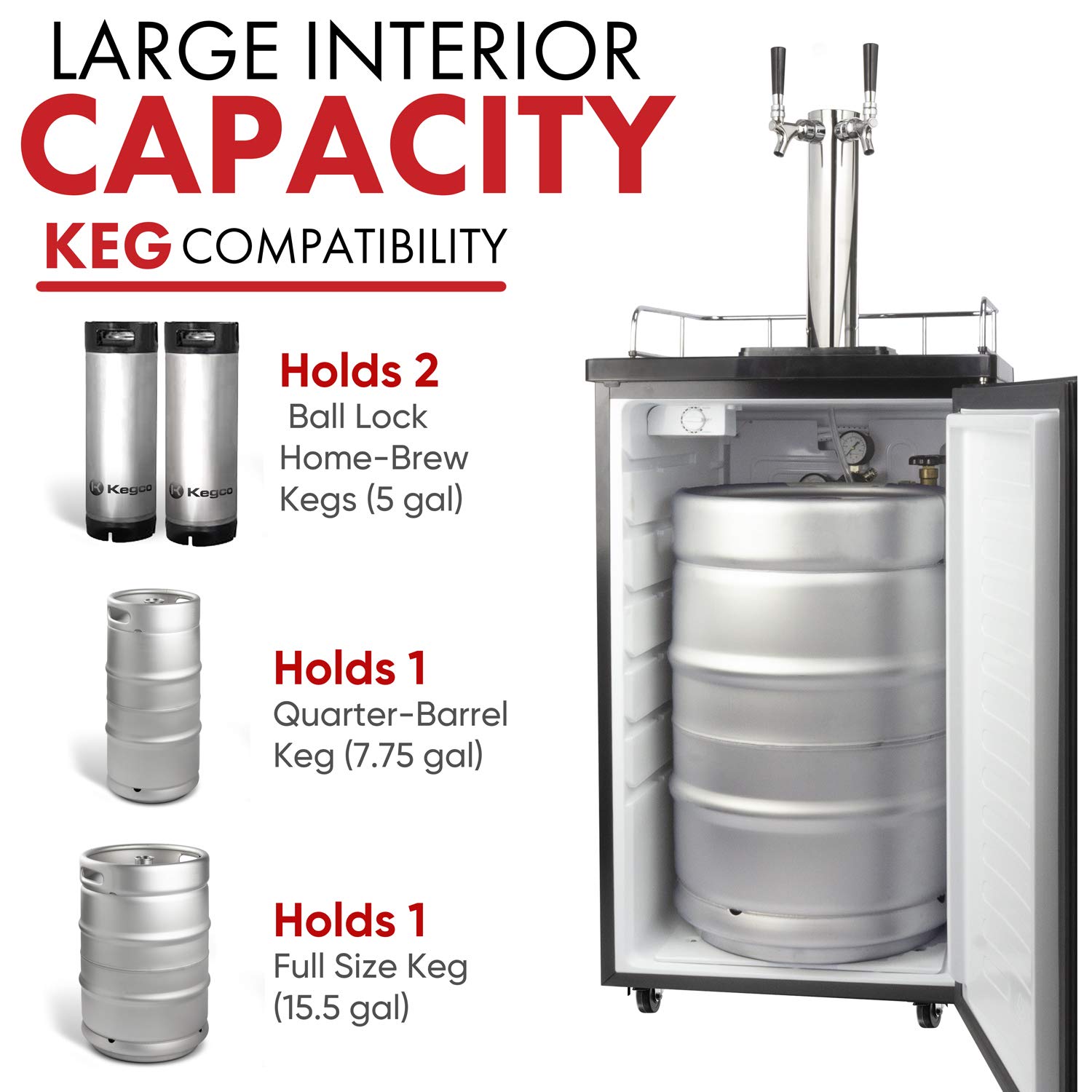 Kegco HBK199S-2 Keg Dispenser