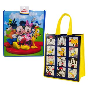 Disney Mickey Mouse Reusable Tote Bag Set (2 Vintage Classic Totes)