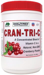 dogzymes cran tri c cranberry urinary tract support, vitamin c blend, 1418mg per teaspoon (2 pound)