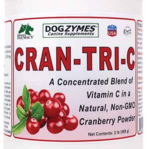 Dogzymes Cran Tri C Cranberry Urinary Tract Support, Vitamin C Blend, 1418mg per Teaspoon (2 Pound)