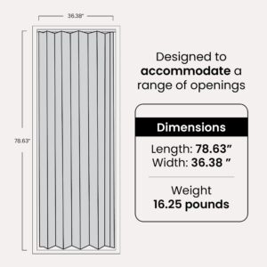 LTL Home Products OK4880H Oakmont Interior Accordion Folding Door, 48" x 80", White