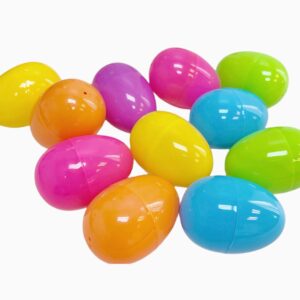 GiftExpress Plastic Bright Easter Egg Assortment 50 Pcs Perfect for Easter Egg Hunt/Surprise Egg/Easter Hunt