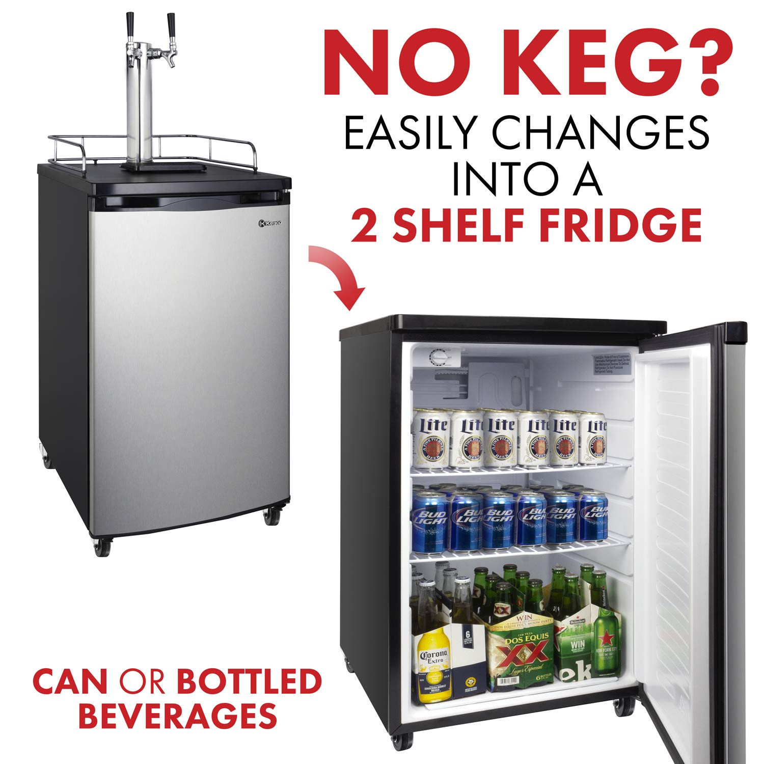 Kegco HBK199S-2 Keg Dispenser