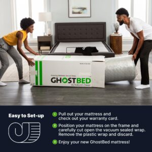 GhostBed Classic 11 Inch Cool Gel Memory Foam & Latex Mattress - Medium-Firm Feel, Made in The USA, California King