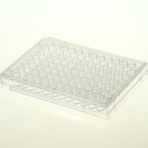 Nest Scientific 701001 Polystyrene 96 Well Cell Culture Plate, Flat Bottom, Tissue Culture Treated, Sterile, Clear, 1 per Pack, 100 per Case (Pack of 100)