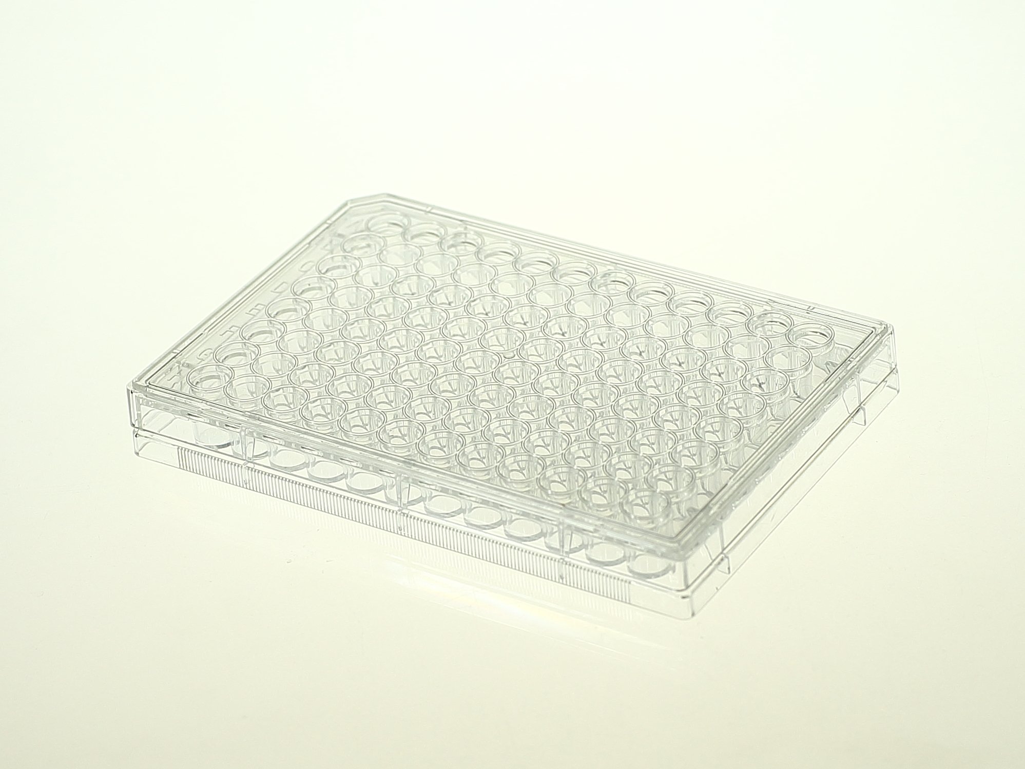 Nest Scientific 701001 Polystyrene 96 Well Cell Culture Plate, Flat Bottom, Tissue Culture Treated, Sterile, Clear, 1 per Pack, 100 per Case (Pack of 100)