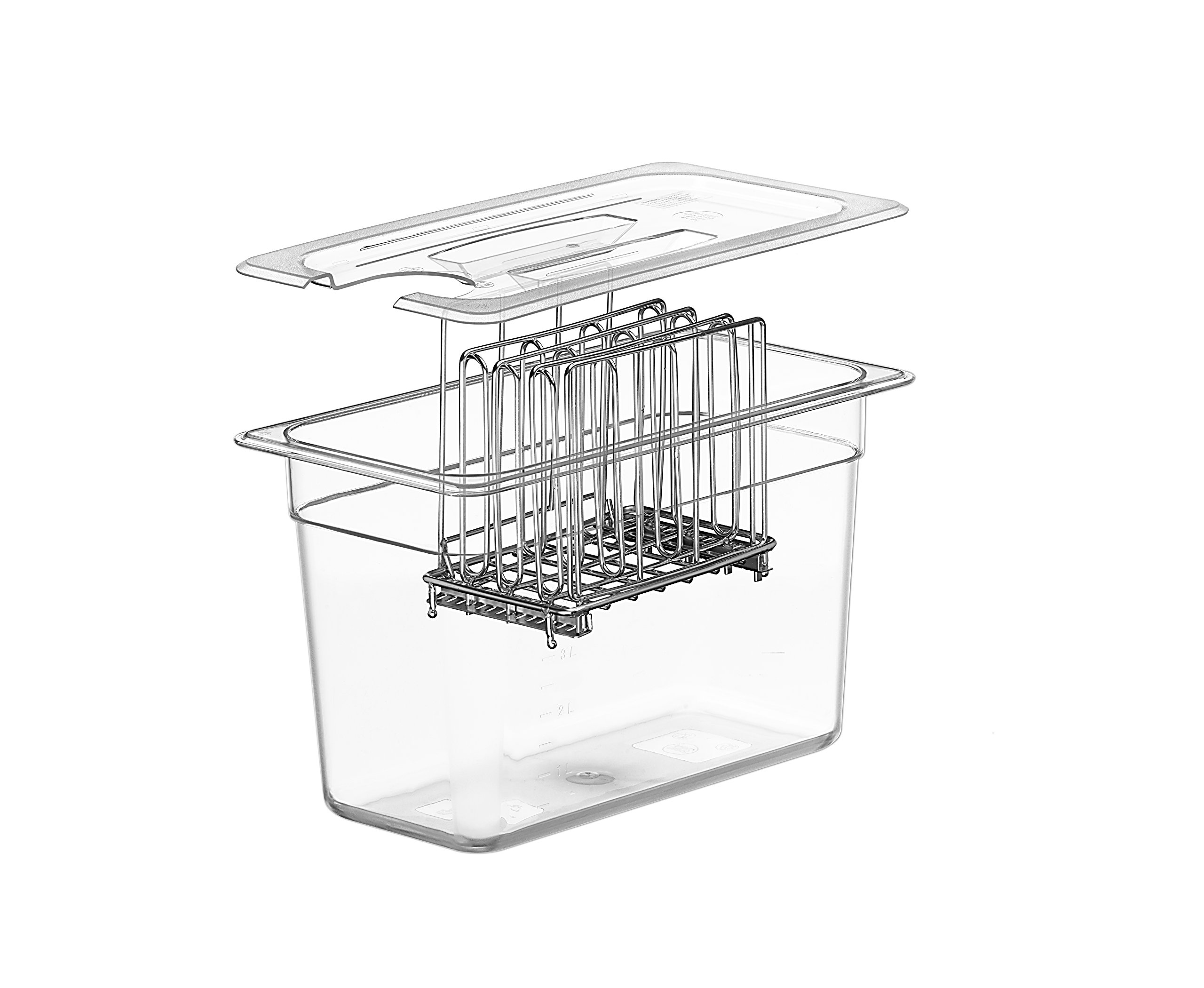 LIPAVI Sous Vide Rack - Model L5 - Adjustable, Collapsible, Ensures even warming - 316L Stainless Steel