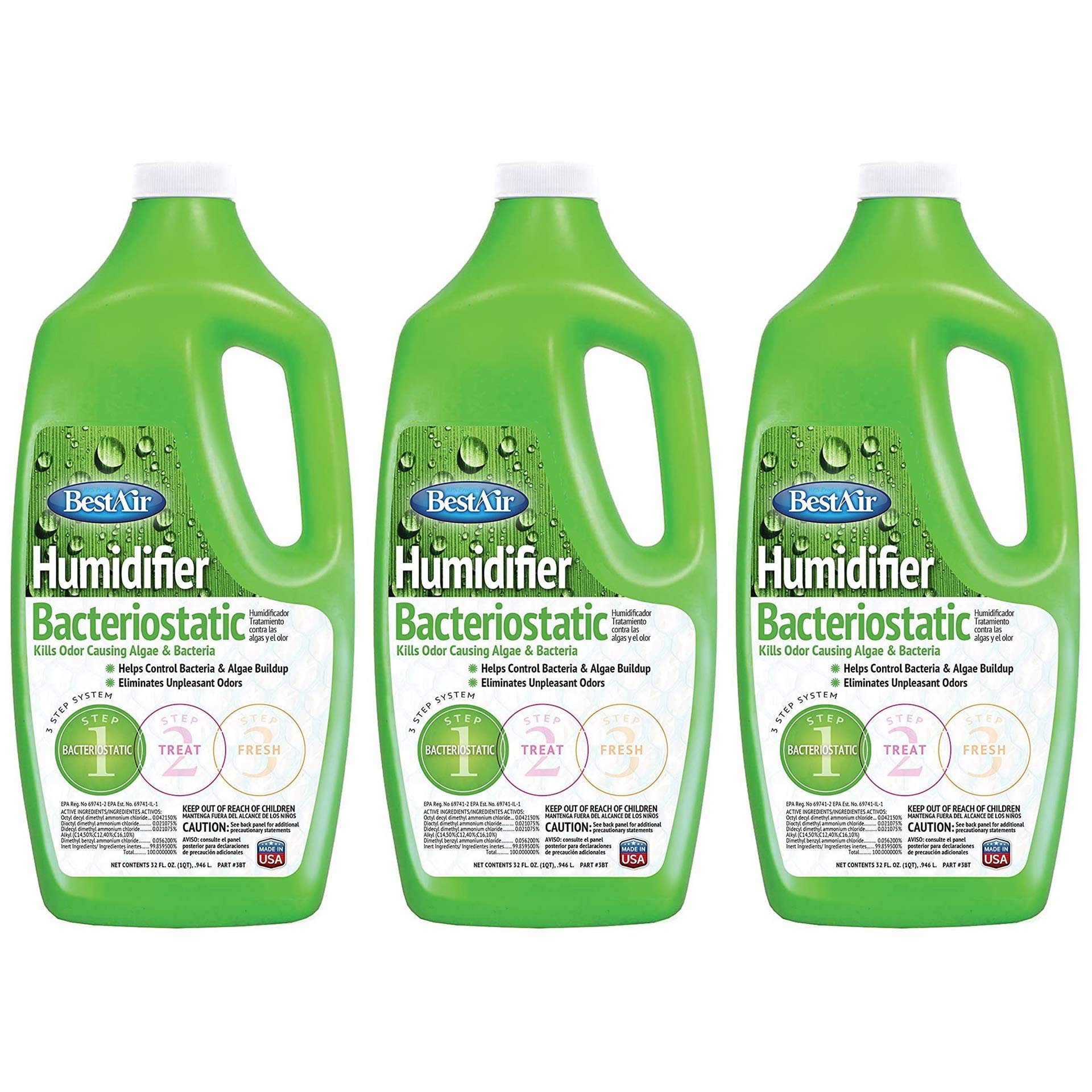 BestAir 3BT Original Humidifier Bacteriostatic Water TreatmentÊ- 96 oz. 3 Pack