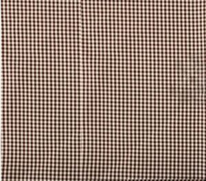 poly poplin gingham fabric mini checkers 58" wide sold by the yard (brown)