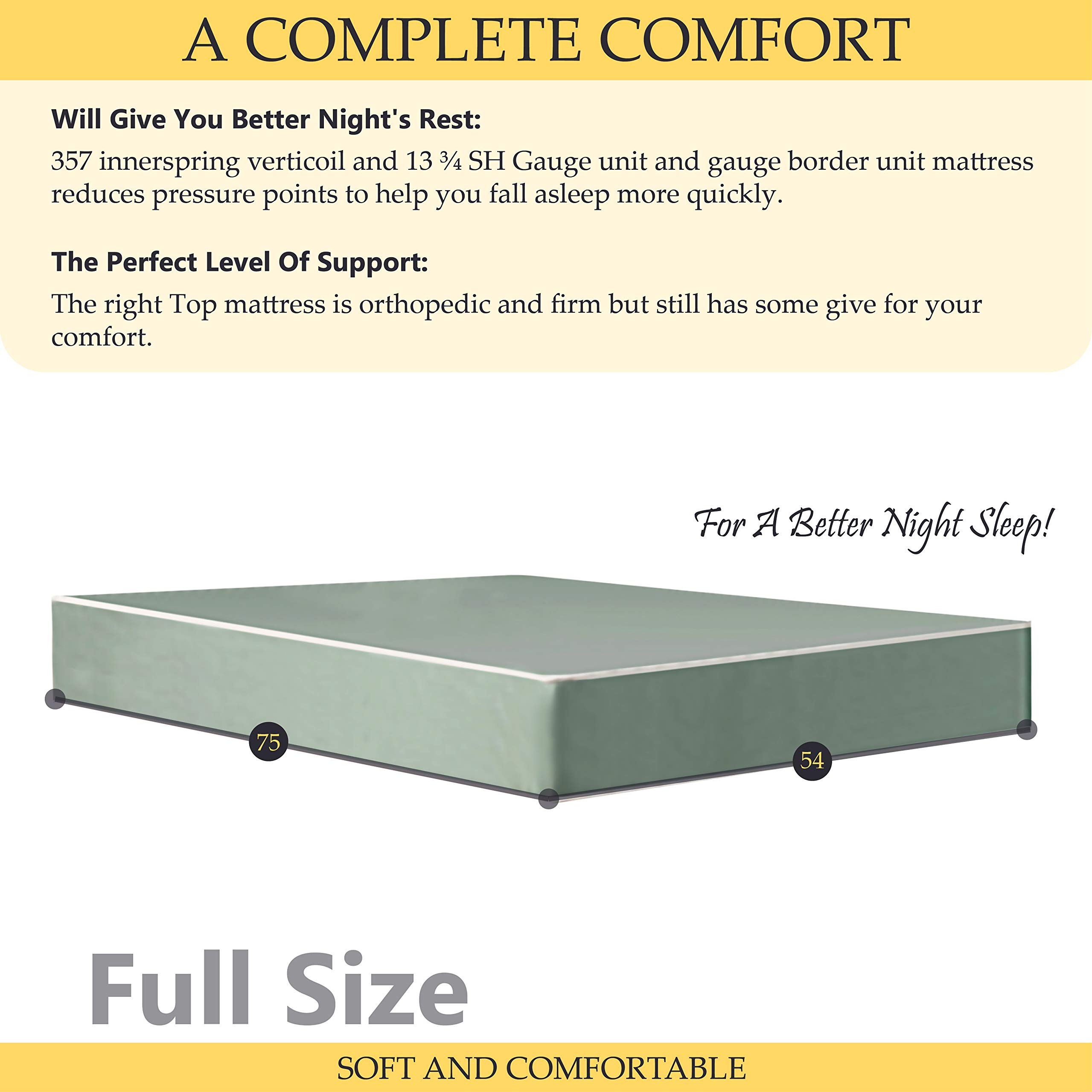 Continental Sleep, Fully Assembled Waterproof Vinyl System Innerspring Mattress and 8-inch Box Spring/Foundation Set, Full Size