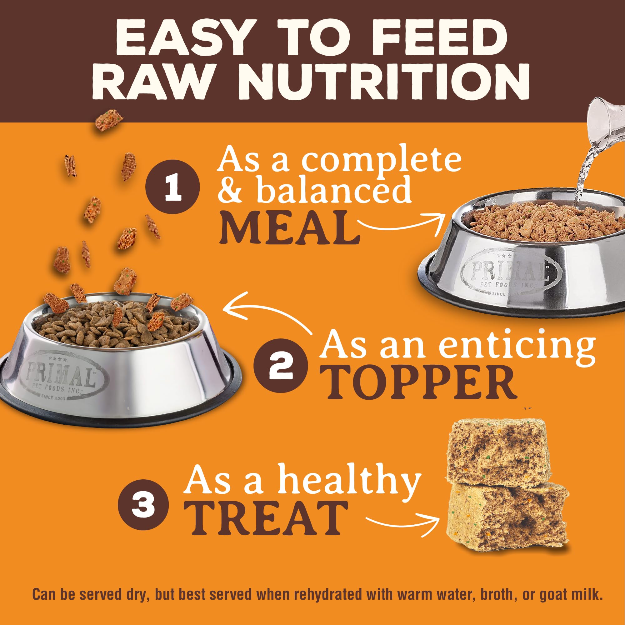 Primal Freeze Dried Raw Dog Food Nuggets, Beef, Complete & Balanced Meal, Also Use as Topper or Treat, Premium, Healthy, Grain Free, High Protein Raw Dog Food, 5.5 oz