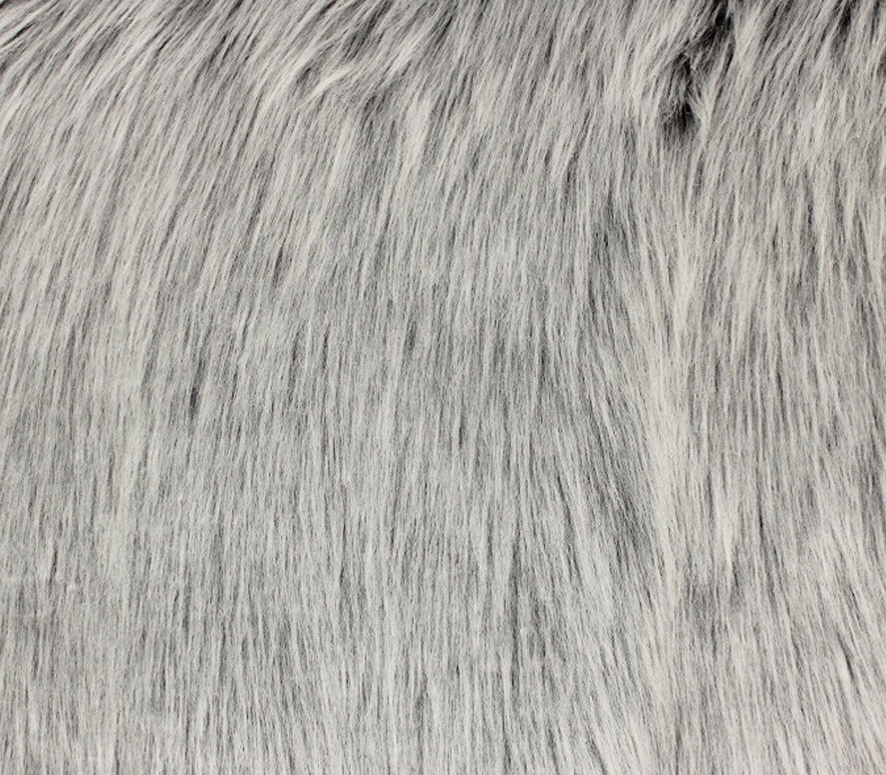 Faux Fur Fabric Long Pile Monkey Shaggy Gray Frost / 60" Wide/Sold by The Yard