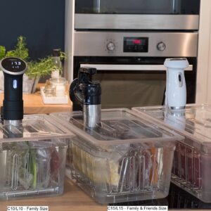 LIPAVI Sous Vide Rack - Model L5 - Adjustable, Collapsible, Ensures even warming - 316L Stainless Steel