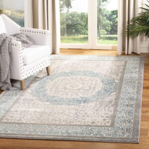 safavieh sofia collection 5'1" x 7'7" light grey/blue sof365a vintage oriental distressed non-shedding living room bedroom area rug