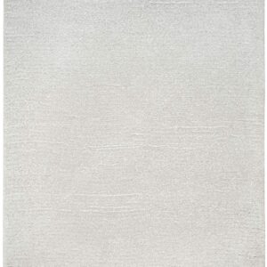 SAFAVIEH Ultimate Shag Collection 4' x 6' Silver / Ivory SGU211A Handmade Solid 1.6-inch Thick Area Rug