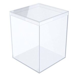 Clear Plastic Box - 3 7/16" Square X 4 1/2" Tall - 6 Boxes Per Pack