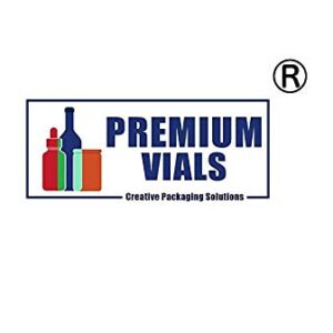 Premium Vials 8 oz Cobalt Blue Glass Boston Round Bottle with Poly Seal Cone Cap (12 Pack)