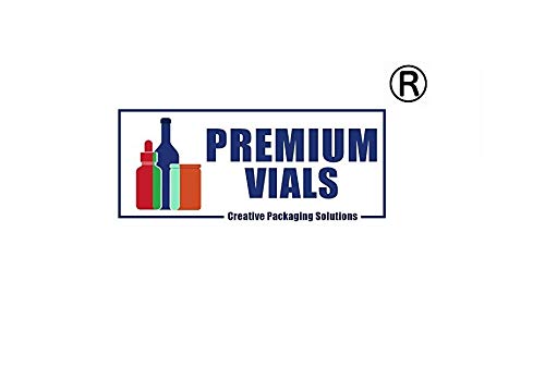 Premium Vials 8 oz Cobalt Blue Glass Boston Round Bottle with Poly Seal Cone Cap (12 Pack)