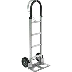 Global Industrial Aluminum Hand Truck Loop Handle, Mold-On Rubber Wheels