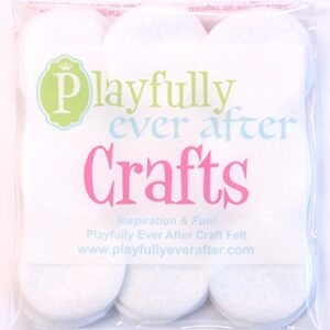 Playfully Ever After White Craft Felt Circles (2 Inch - 44pc)